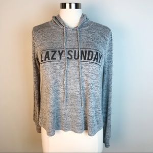 Lazy Sunday soft knit hoodie